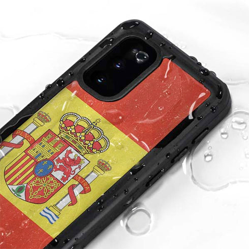 Spain Flag Distressed Galaxy S20 Waterproof Case